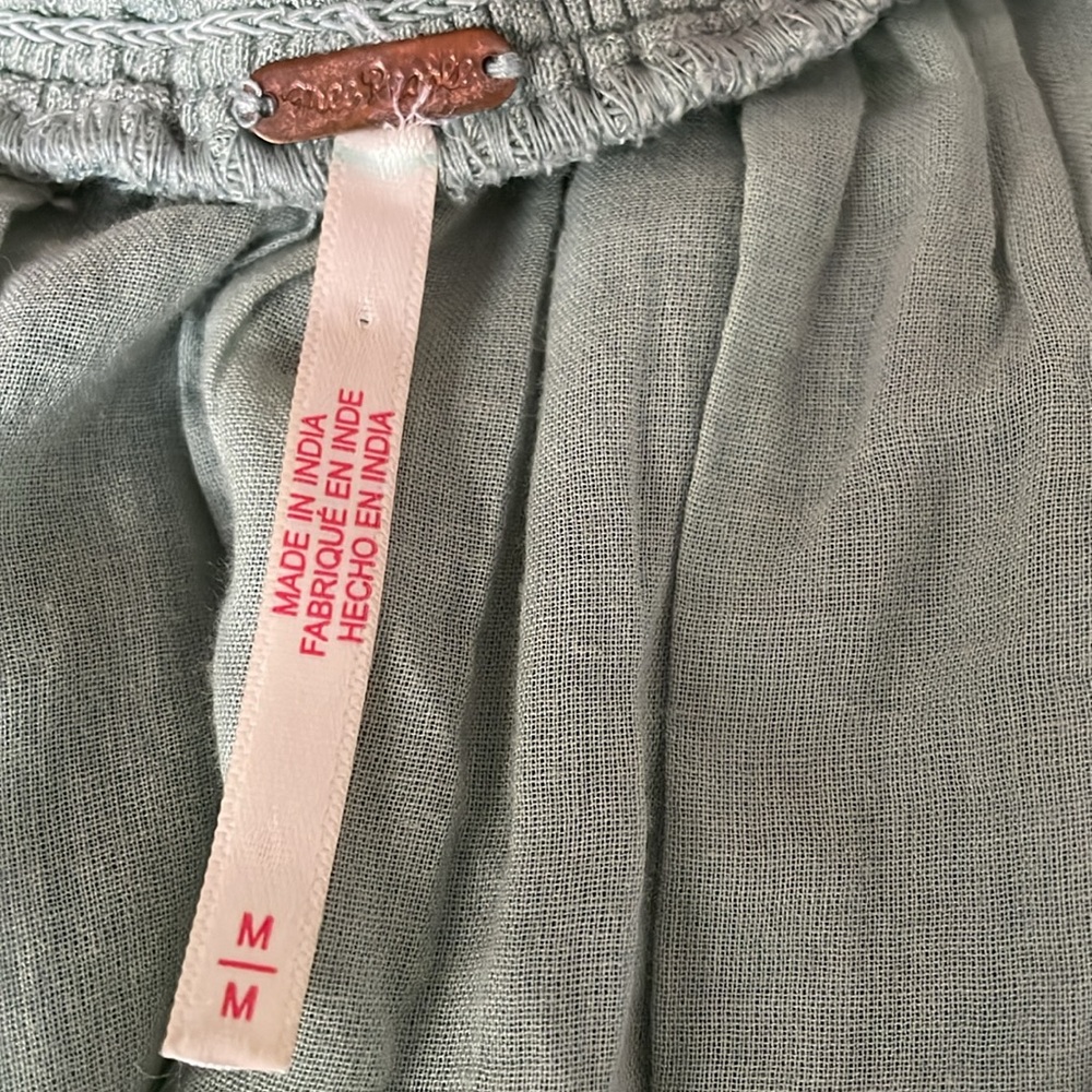 Free People Sage Green Off-Shoulder Maxi Dress - Picture 2 of 8